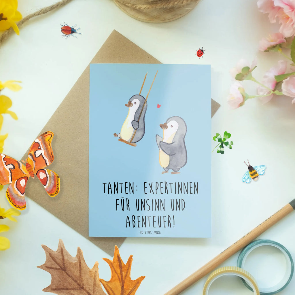 Greetings card Tanten: Expertinnen für Unsinn und Abenteuer! Hochzeitskarte, Ansichtskarten, Grußkarte, Karte, Geburtstagskarte, Klappkarte, Glückwunschkarte, Einladungskarte, Familie, Vatertag, Muttertag, Bruder, Schwester, Mama, Papa, Oma, Opa