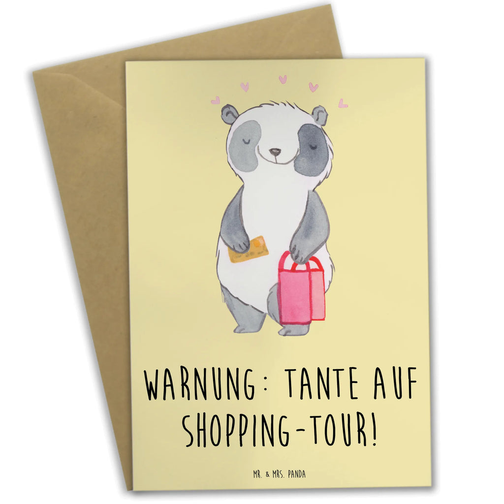 Greetings card Warnung: Tante auf Shopping-Tour! Ansichtskarten, Klappkarte, Einladungskarte, Grußkarte, Karte, Geburtstagskarte, Glückwunschkarte, Hochzeitskarte, Familie, Vatertag, Muttertag, Bruder, Schwester, Mama, Papa, Oma, Opa