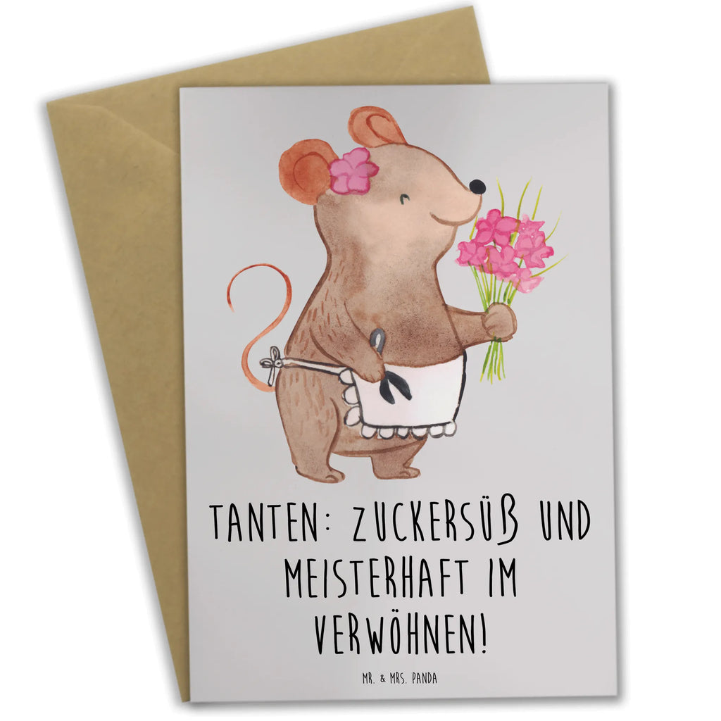 Grußkarte Tante Zuckersüß Ansichtskarten, Geburtstagskarte, Glückwunschkarte, Grußkarte, Klappkarte, Einladungskarte, Karte, Hochzeitskarte, Familie, Vatertag, Muttertag, Bruder, Schwester, Mama, Papa, Oma, Opa