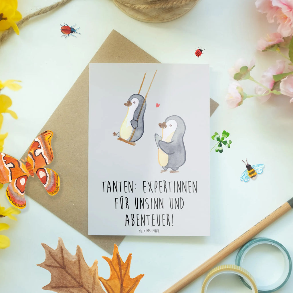 Greetings card Tanten: Expertinnen für Unsinn und Abenteuer! Hochzeitskarte, Ansichtskarten, Grußkarte, Karte, Geburtstagskarte, Klappkarte, Glückwunschkarte, Einladungskarte, Familie, Vatertag, Muttertag, Bruder, Schwester, Mama, Papa, Oma, Opa