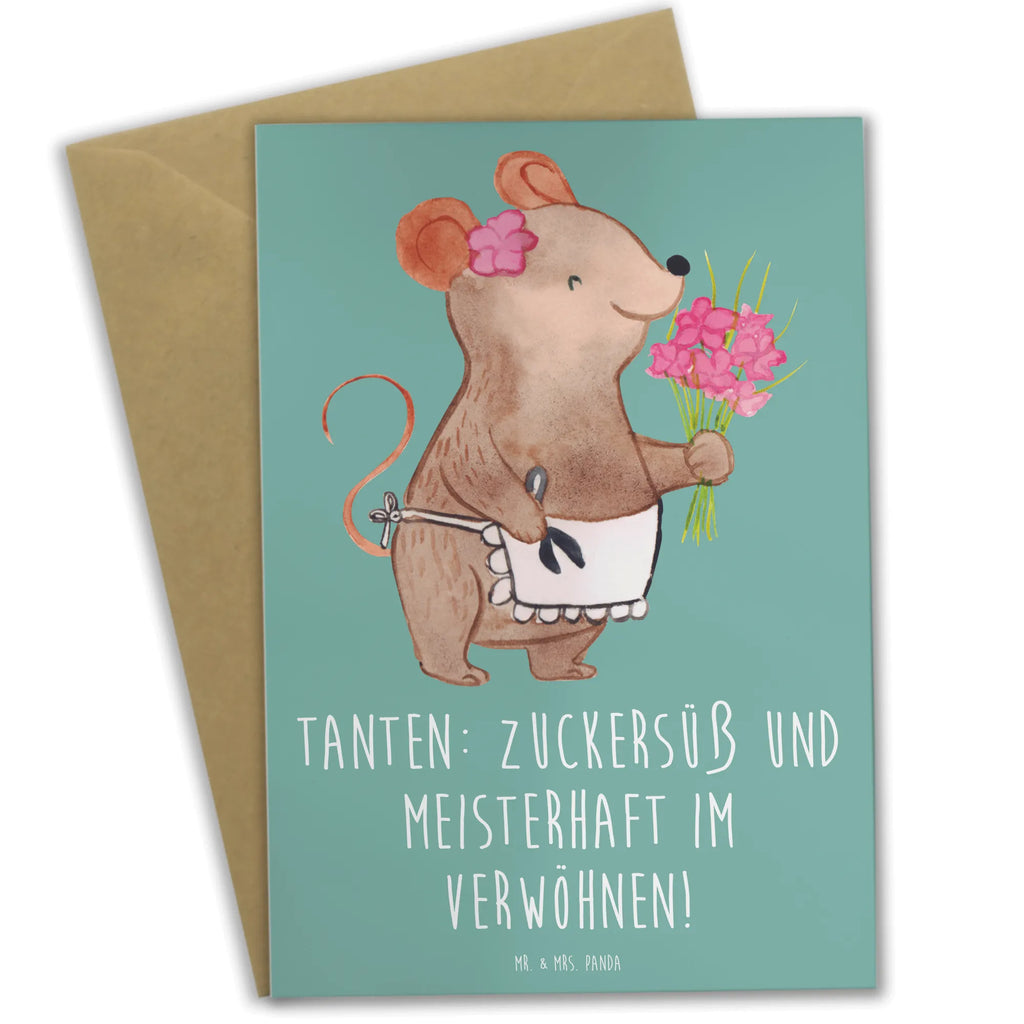 Grußkarte Tante Zuckersüß Ansichtskarten, Geburtstagskarte, Glückwunschkarte, Grußkarte, Klappkarte, Einladungskarte, Karte, Hochzeitskarte, Familie, Vatertag, Muttertag, Bruder, Schwester, Mama, Papa, Oma, Opa