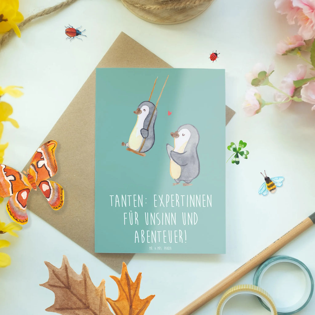 Greetings card Tanten: Expertinnen für Unsinn und Abenteuer! Hochzeitskarte, Ansichtskarten, Grußkarte, Karte, Geburtstagskarte, Klappkarte, Glückwunschkarte, Einladungskarte, Familie, Vatertag, Muttertag, Bruder, Schwester, Mama, Papa, Oma, Opa
