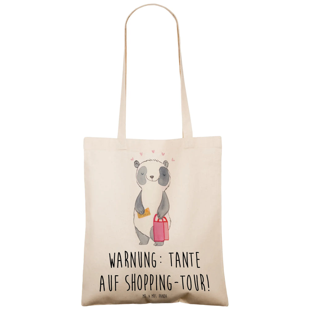Tote bag Warnung: Tante auf Shopping-Tour! Einkaufstasche, Jutetasche, Strandtasche, Beutel, Jutebeutel, Badetasche, Tragetasche, Tasche, Stofftasche, Schultertasche, Stoffbeutel, Umhängetasche, Beuteltasche, Einkaufstüte, Shopper, Laptoptasche, Familie, Vatertag, Muttertag, Bruder, Schwester, Mama, Papa, Oma, Opa