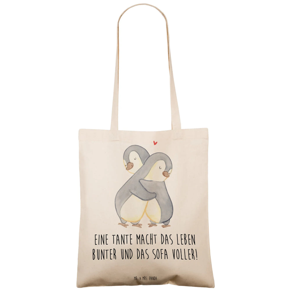 Tote bag Eine Tante macht das Leben bunter und das Sofa voller! Einkaufstasche, Einkaufstüte, Shopper, Badetasche, Jutetasche, Laptoptasche, Stofftasche, Beutel, Stoffbeutel, Umhängetasche, Schultertasche, Tasche, Tragetasche, Jutebeutel, Strandtasche, Beuteltasche, Familie, Vatertag, Muttertag, Bruder, Schwester, Mama, Papa, Oma, Opa