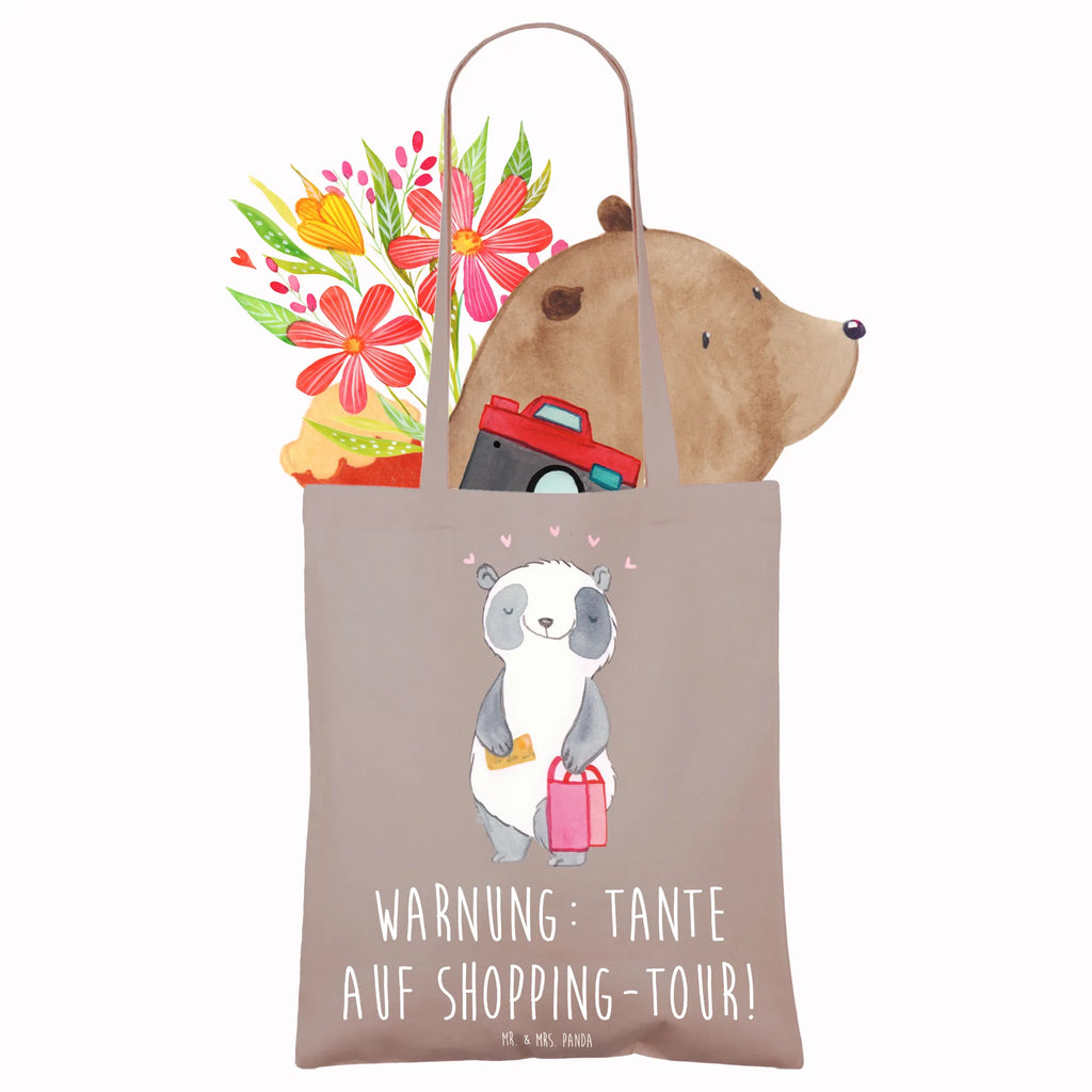Tote bag Warnung: Tante auf Shopping-Tour! Einkaufstasche, Jutetasche, Strandtasche, Beutel, Jutebeutel, Badetasche, Tragetasche, Tasche, Stofftasche, Schultertasche, Stoffbeutel, Umhängetasche, Beuteltasche, Einkaufstüte, Shopper, Laptoptasche, Familie, Vatertag, Muttertag, Bruder, Schwester, Mama, Papa, Oma, Opa