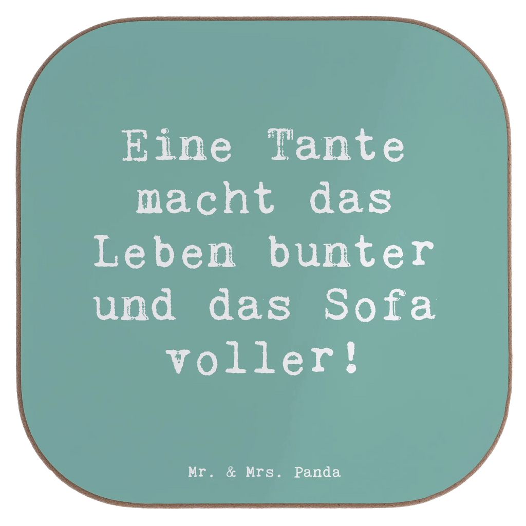 Square coaster Saying Eine Tante macht das Leben bunter und das Sofa voller! Untersetzer, Bierdeckel, Glasuntersetzer, Untersetzer Gläser, Getränkeuntersetzer, Untersetzer aus Holz, Untersetzer für Gläser, Korkuntersetzer, Untersetzer Holz, Holzuntersetzer, Tassen Untersetzer, Untersetzer Design, Familie, Vatertag, Muttertag, Bruder, Schwester, Mama, Papa, Oma, Opa