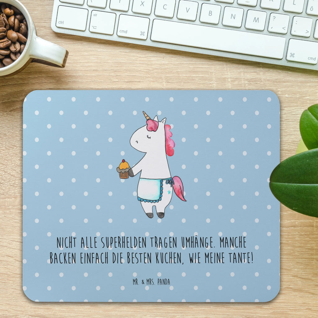 Mouse mat Nicht alle Superhelden tragen Umhänge. Manche backen einfach die besten Kuchen, wie meine Tante! Mausunterlage, Mauspad, Einzigartiges Mauspad, Computer zubehör, Designer Mauspad, Arbeitszimmer, Büroausstattung, Mauspad Büro, PC Zubehör, Mousepad, Familie, Vatertag, Muttertag, Bruder, Schwester, Mama, Papa, Oma, Opa