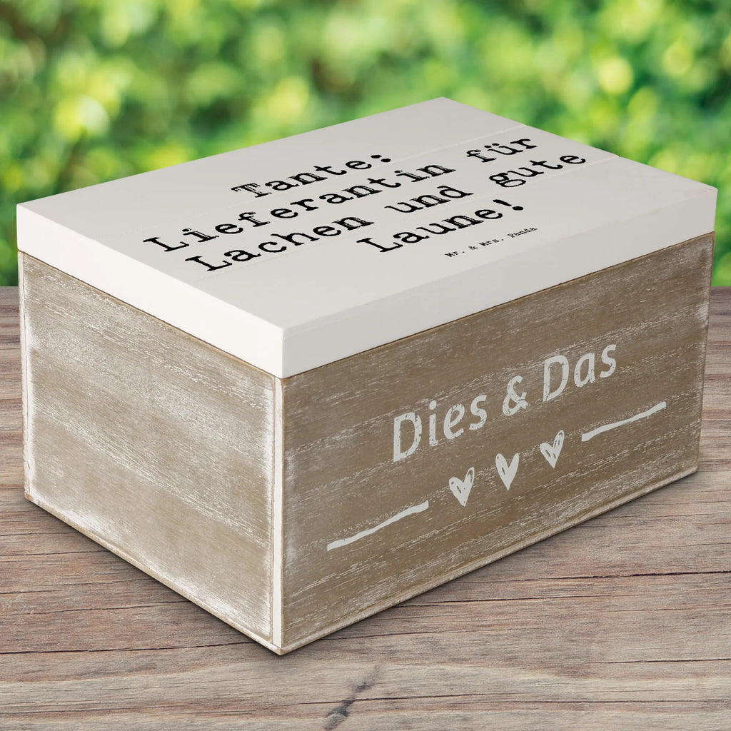 Holzkiste Spruch Tante Lieferantin Geschenkbox, XXL, Aufbewahrungsbox, Schatulle, Schatzkiste, Kiste, Holzkiste, Erinnerungsbox, Geschenkdose, Truhe, Dekokiste, Erinnerungskiste, Familie, Vatertag, Muttertag, Bruder, Schwester, Mama, Papa, Oma, Opa