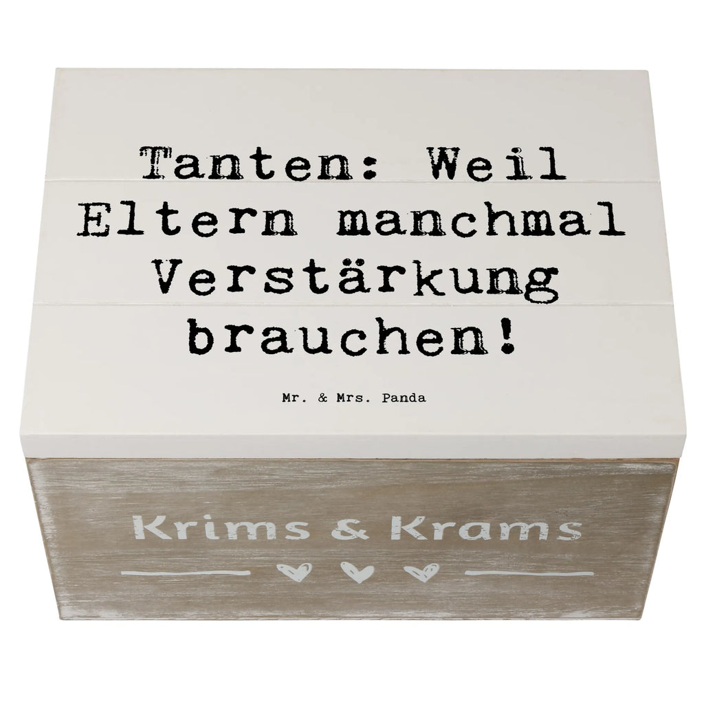 Wooden chest Saying Tanten: Weil Eltern manchmal Verstärkung brauchen! Erinnerungsbox, Geschenkdose, Truhe, Schatzkiste, Aufbewahrungsbox, Geschenkbox, Dekokiste, Kiste, Holzkiste, Erinnerungskiste, Schatulle, XXL, Familie, Vatertag, Muttertag, Bruder, Schwester, Mama, Papa, Oma, Opa
