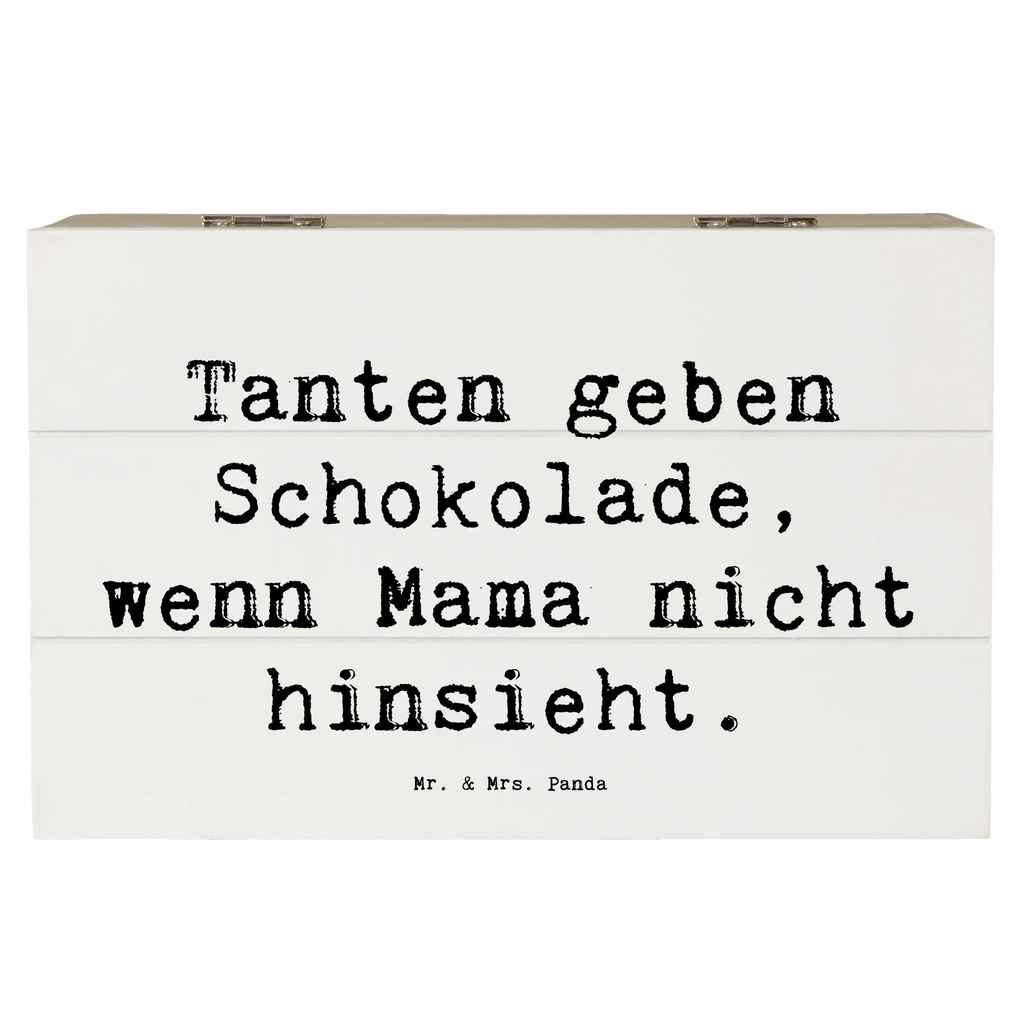 Holzkiste Spruch Tanten geben Schokolade, wenn Mama nicht hinsieht. Geschenkbox, Erinnerungskiste, Holzkiste, Dekokiste, Erinnerungsbox, Schatulle, Kiste, Schatzkiste, Geschenkdose, Truhe, Aufbewahrungsbox, XXL, Familie, Vatertag, Muttertag, Bruder, Schwester, Mama, Papa, Oma, Opa