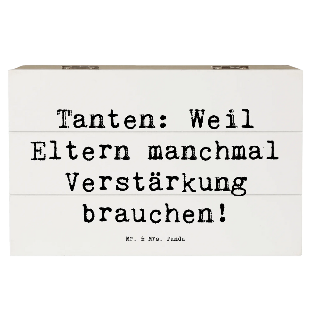 Wooden chest Saying Tanten: Weil Eltern manchmal Verstärkung brauchen! Erinnerungsbox, Geschenkdose, Truhe, Schatzkiste, Aufbewahrungsbox, Geschenkbox, Dekokiste, Kiste, Holzkiste, Erinnerungskiste, Schatulle, XXL, Familie, Vatertag, Muttertag, Bruder, Schwester, Mama, Papa, Oma, Opa