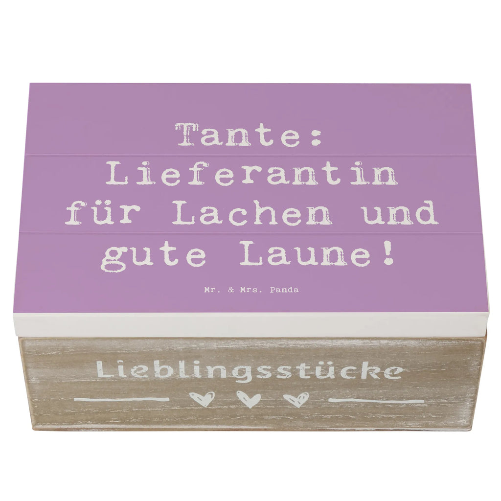 Holzkiste Spruch Tante Lieferantin Geschenkbox, XXL, Aufbewahrungsbox, Schatulle, Schatzkiste, Kiste, Holzkiste, Erinnerungsbox, Geschenkdose, Truhe, Dekokiste, Erinnerungskiste, Familie, Vatertag, Muttertag, Bruder, Schwester, Mama, Papa, Oma, Opa