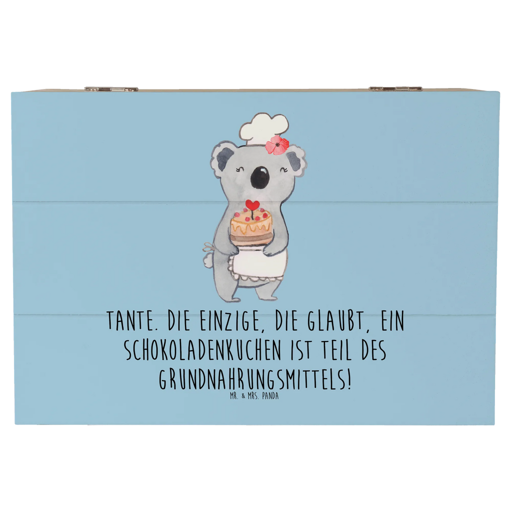 Wooden chest Tante. Die einzige, die glaubt, ein Schokoladenkuchen ist Teil des Grundnahrungsmittels! Geschenkbox, Holzkiste, XXL, Erinnerungsbox, Aufbewahrungsbox, Erinnerungskiste, Schatulle, Truhe, Geschenkdose, Schatzkiste, Kiste, Dekokiste, Familie, Vatertag, Muttertag, Bruder, Schwester, Mama, Papa, Oma, Opa