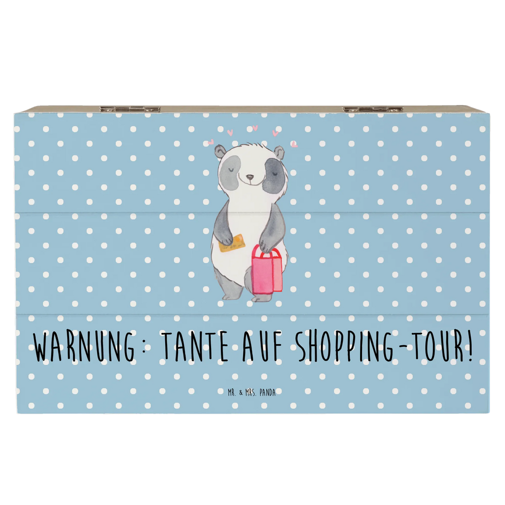 Holzkiste Tante Shopping Erinnerungsbox, XXL, Truhe, Schatulle, Geschenkdose, Schatzkiste, Aufbewahrungsbox, Kiste, Dekokiste, Geschenkbox, Erinnerungskiste, Holzkiste, Familie, Vatertag, Muttertag, Bruder, Schwester, Mama, Papa, Oma, Opa