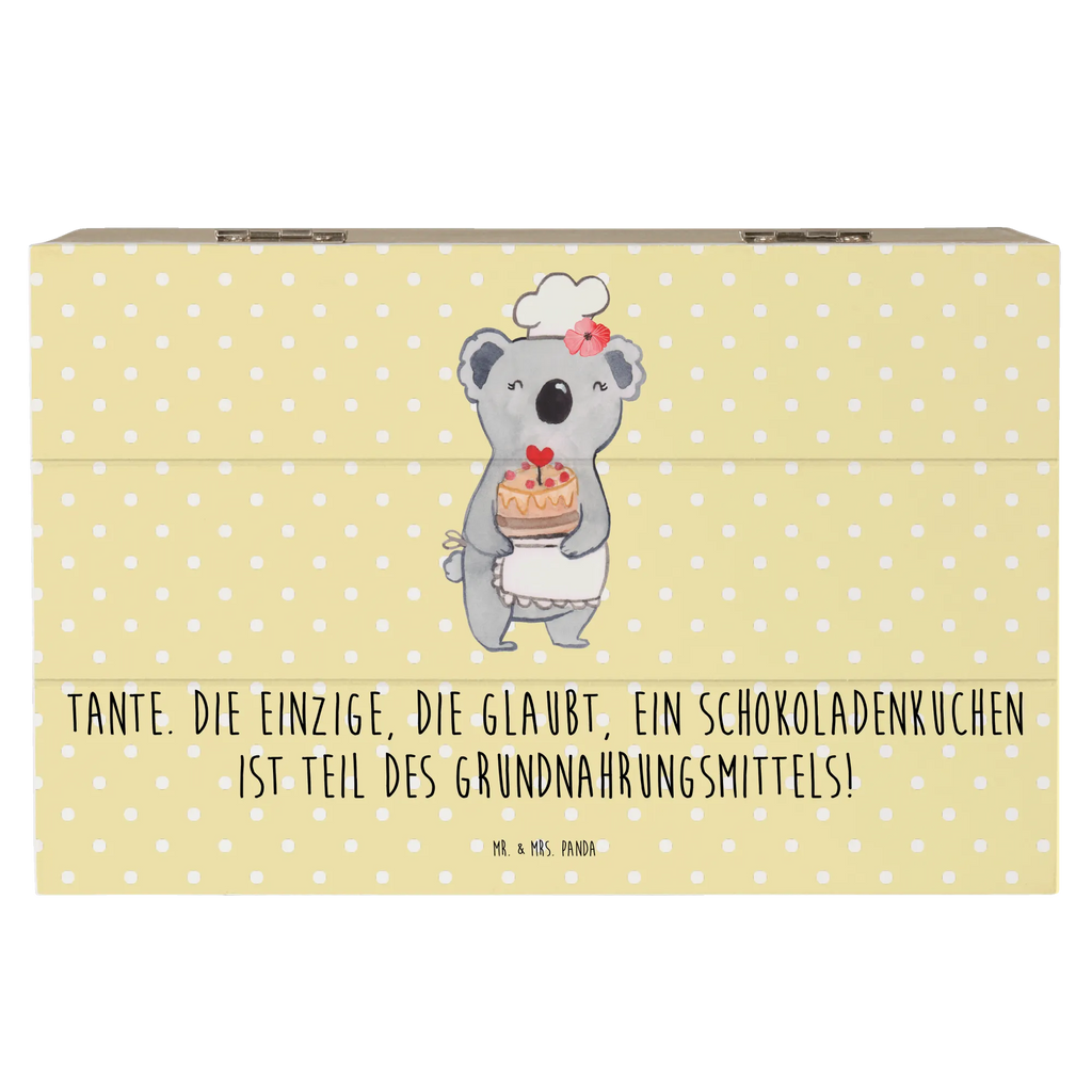 Wooden chest Tante. Die einzige, die glaubt, ein Schokoladenkuchen ist Teil des Grundnahrungsmittels! Geschenkbox, Holzkiste, XXL, Erinnerungsbox, Aufbewahrungsbox, Erinnerungskiste, Schatulle, Truhe, Geschenkdose, Schatzkiste, Kiste, Dekokiste, Familie, Vatertag, Muttertag, Bruder, Schwester, Mama, Papa, Oma, Opa