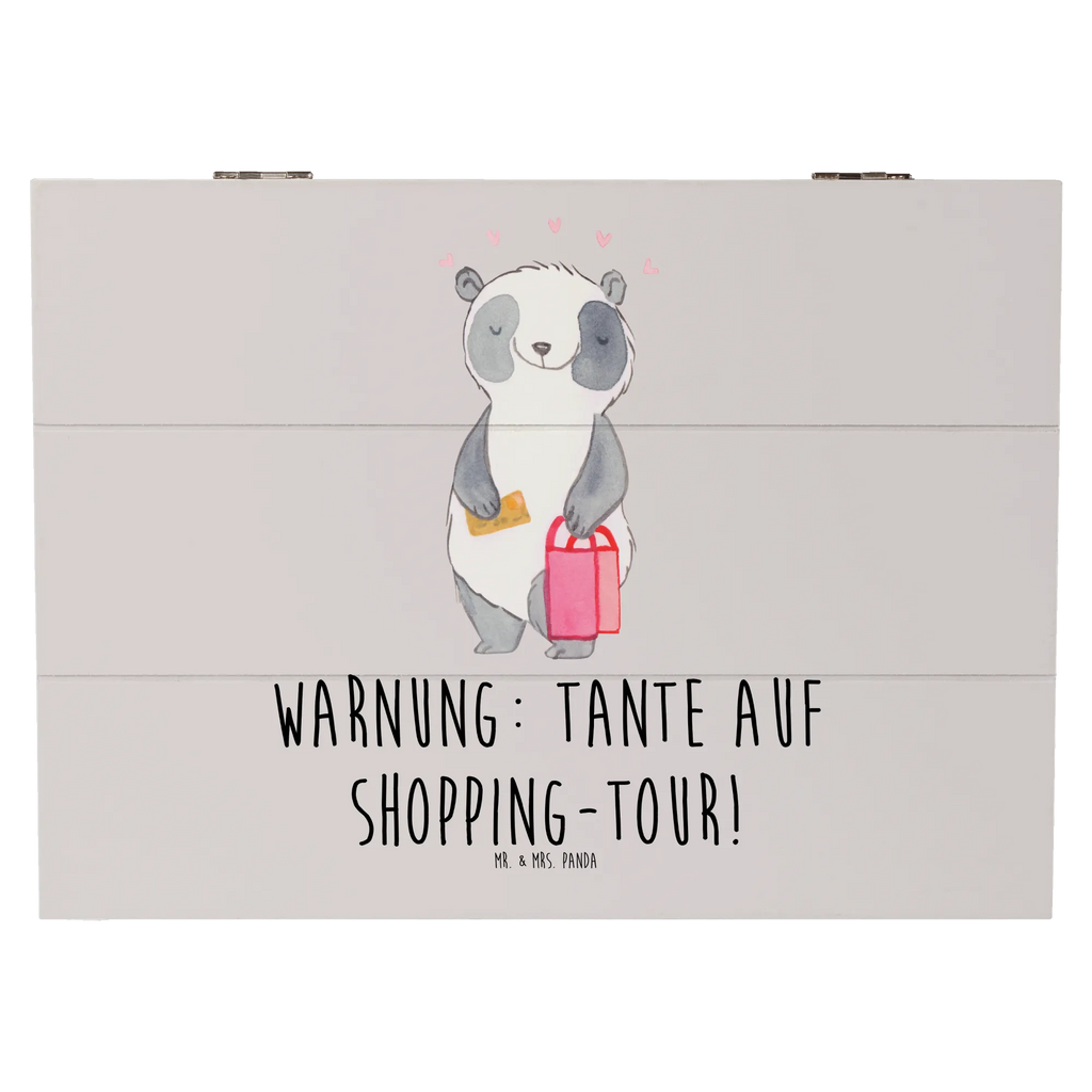 Holzkiste Tante Shopping Erinnerungsbox, XXL, Truhe, Schatulle, Geschenkdose, Schatzkiste, Aufbewahrungsbox, Kiste, Dekokiste, Geschenkbox, Erinnerungskiste, Holzkiste, Familie, Vatertag, Muttertag, Bruder, Schwester, Mama, Papa, Oma, Opa