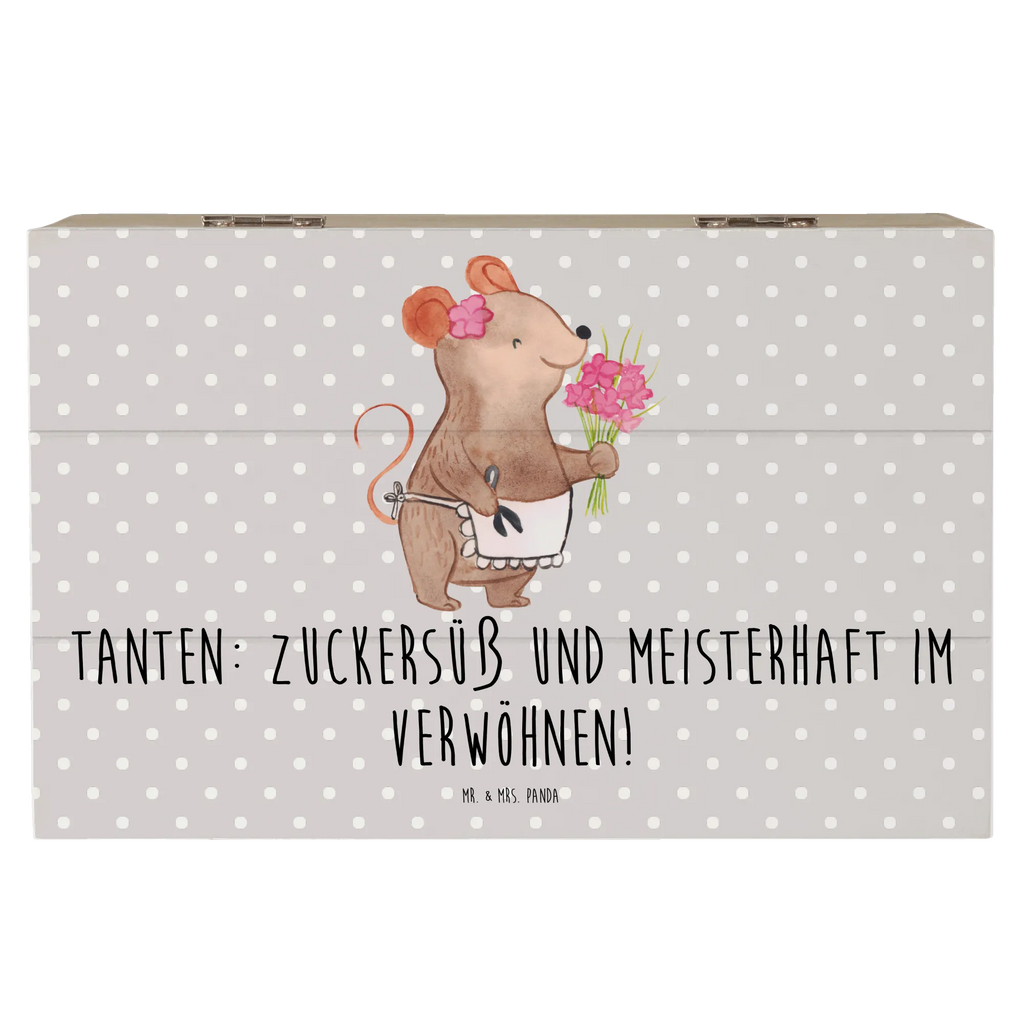 Wooden chest Tanten: Zuckersüß und meisterhaft im Verwöhnen! Dekokiste, XXL, Geschenkbox, Erinnerungsbox, Geschenkdose, Erinnerungskiste, Aufbewahrungsbox, Schatzkiste, Schatulle, Truhe, Kiste, Holzkiste, Familie, Vatertag, Muttertag, Bruder, Schwester, Mama, Papa, Oma, Opa