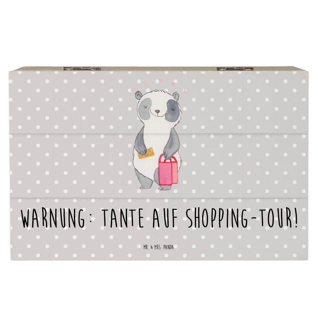 Holzkiste Tante Shopping Erinnerungsbox, XXL, Truhe, Schatulle, Geschenkdose, Schatzkiste, Aufbewahrungsbox, Kiste, Dekokiste, Geschenkbox, Erinnerungskiste, Holzkiste, Familie, Vatertag, Muttertag, Bruder, Schwester, Mama, Papa, Oma, Opa