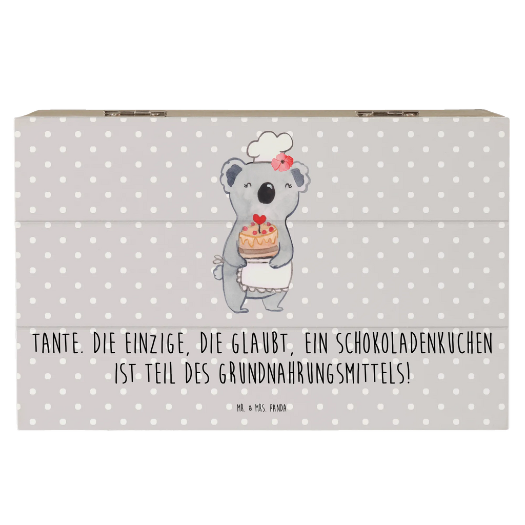Wooden chest Tante. Die einzige, die glaubt, ein Schokoladenkuchen ist Teil des Grundnahrungsmittels! Geschenkbox, Holzkiste, XXL, Erinnerungsbox, Aufbewahrungsbox, Erinnerungskiste, Schatulle, Truhe, Geschenkdose, Schatzkiste, Kiste, Dekokiste, Familie, Vatertag, Muttertag, Bruder, Schwester, Mama, Papa, Oma, Opa
