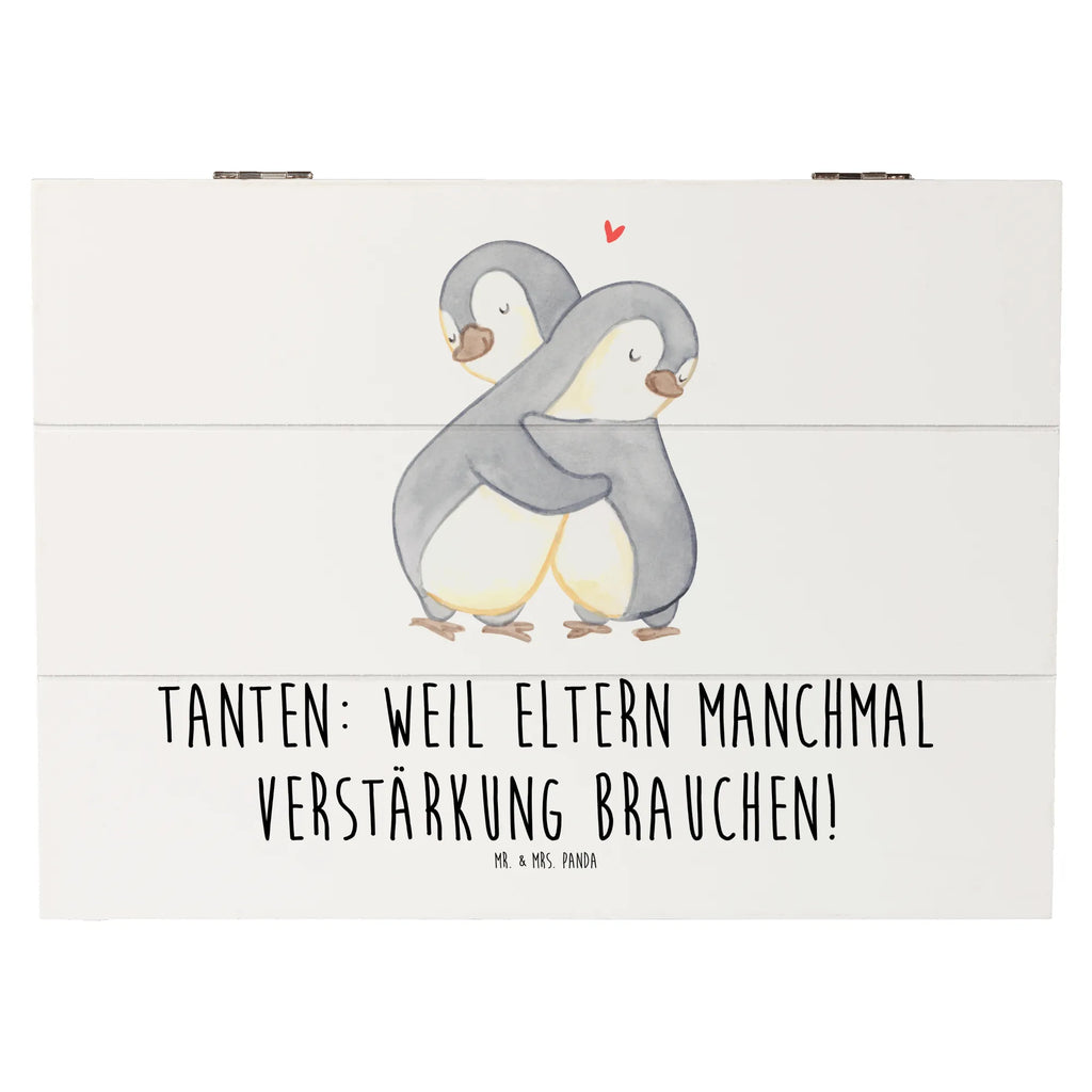 Wooden chest Tanten: Weil Eltern manchmal Verstärkung brauchen! Kiste, XXL, Truhe, Erinnerungskiste, Dekokiste, Holzkiste, Schatulle, Geschenkbox, Schatzkiste, Geschenkdose, Aufbewahrungsbox, Erinnerungsbox, Familie, Vatertag, Muttertag, Bruder, Schwester, Mama, Papa, Oma, Opa