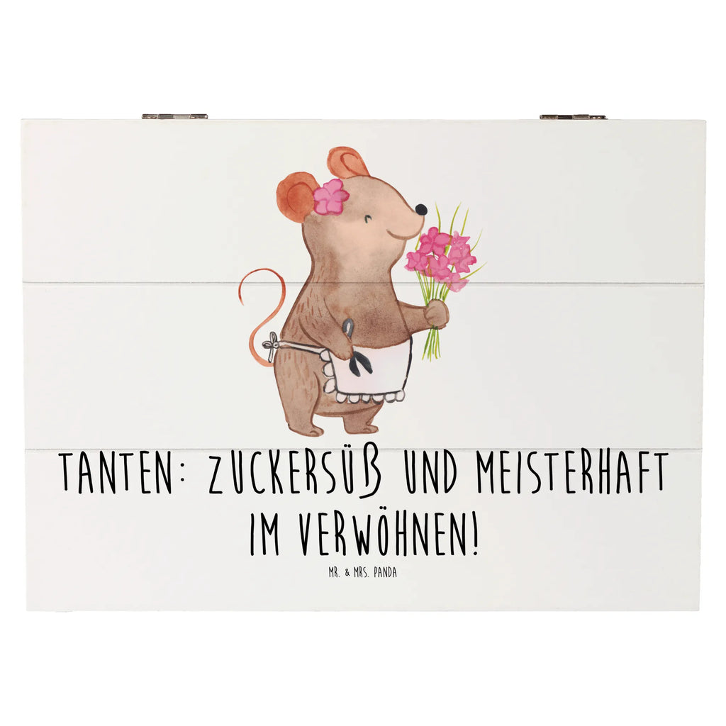 Wooden chest Tanten: Zuckersüß und meisterhaft im Verwöhnen! Dekokiste, XXL, Geschenkbox, Erinnerungsbox, Geschenkdose, Erinnerungskiste, Aufbewahrungsbox, Schatzkiste, Schatulle, Truhe, Kiste, Holzkiste, Familie, Vatertag, Muttertag, Bruder, Schwester, Mama, Papa, Oma, Opa