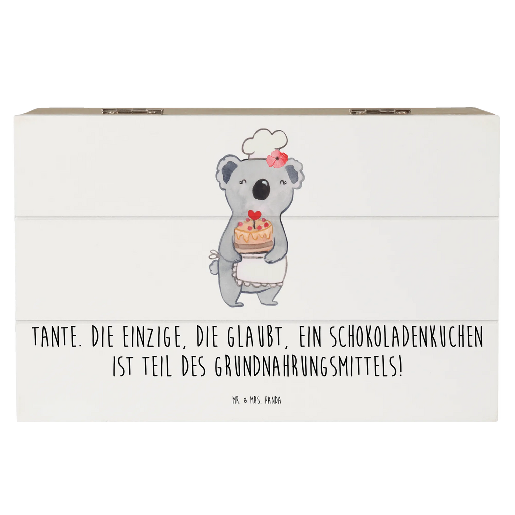Wooden chest Tante. Die einzige, die glaubt, ein Schokoladenkuchen ist Teil des Grundnahrungsmittels! Geschenkbox, Holzkiste, XXL, Erinnerungsbox, Aufbewahrungsbox, Erinnerungskiste, Schatulle, Truhe, Geschenkdose, Schatzkiste, Kiste, Dekokiste, Familie, Vatertag, Muttertag, Bruder, Schwester, Mama, Papa, Oma, Opa