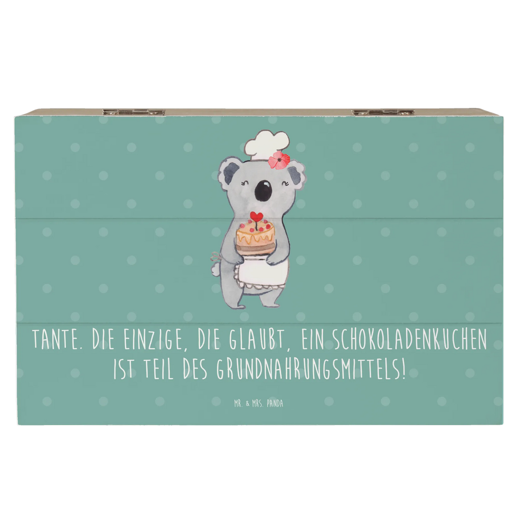 Wooden chest Tante. Die einzige, die glaubt, ein Schokoladenkuchen ist Teil des Grundnahrungsmittels! Geschenkbox, Holzkiste, XXL, Erinnerungsbox, Aufbewahrungsbox, Erinnerungskiste, Schatulle, Truhe, Geschenkdose, Schatzkiste, Kiste, Dekokiste, Familie, Vatertag, Muttertag, Bruder, Schwester, Mama, Papa, Oma, Opa