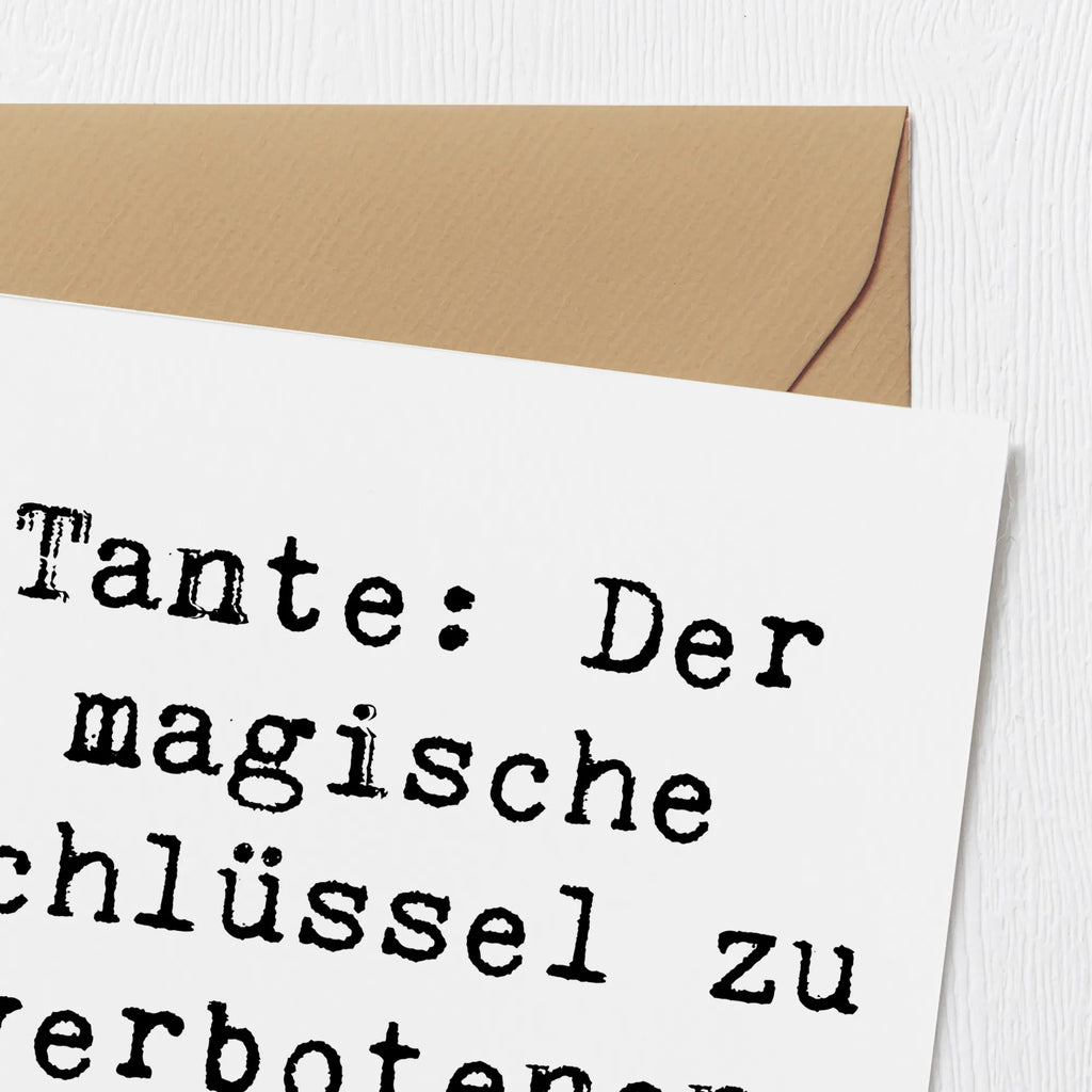 Deluxe Karte Spruch Zauberhafte Tante Karte, Einladungskarte, Geburtstagskarte, Hochzeitskarte, Glückwunschkarte, Hochwertige Grußkarte, Klappkarte, Grußkarte, Hochwertige Klappkarte, Familie, Vatertag, Muttertag, Bruder, Schwester, Mama, Papa, Oma, Opa
