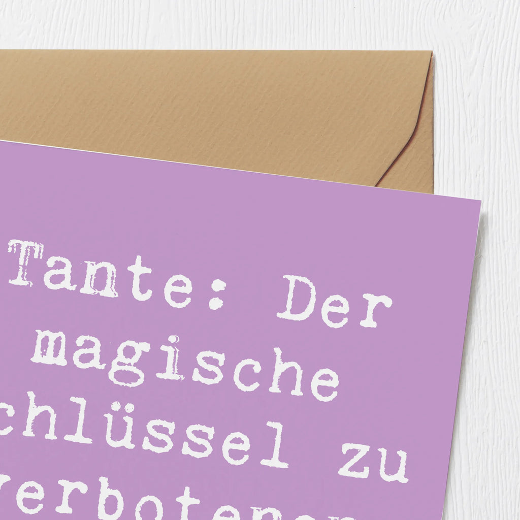 Deluxe Karte Spruch Zauberhafte Tante Karte, Einladungskarte, Geburtstagskarte, Hochzeitskarte, Glückwunschkarte, Hochwertige Grußkarte, Klappkarte, Grußkarte, Hochwertige Klappkarte, Familie, Vatertag, Muttertag, Bruder, Schwester, Mama, Papa, Oma, Opa