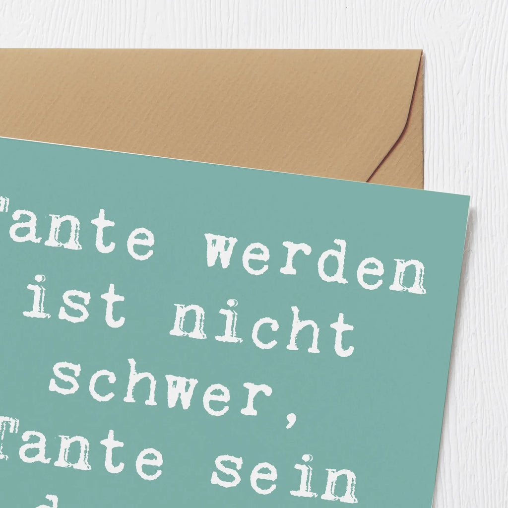 Deluxe Karte Spruch Tolle Tante Geburtstagskarte, Klappkarte, Grußkarte, Hochwertige Klappkarte, Karte, Glückwunschkarte, Einladungskarte, Hochzeitskarte, Hochwertige Grußkarte, Familie, Vatertag, Muttertag, Bruder, Schwester, Mama, Papa, Oma, Opa