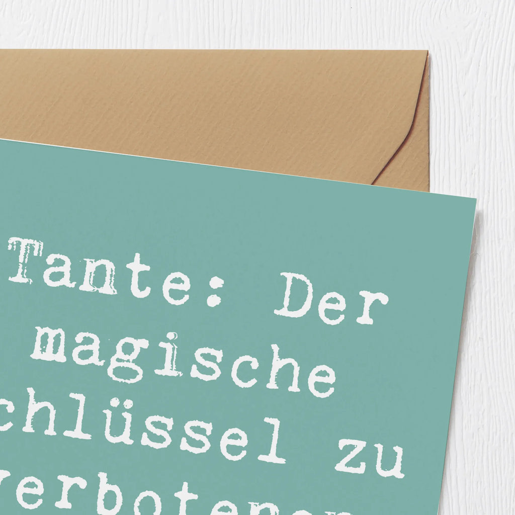 Deluxe Karte Spruch Zauberhafte Tante Karte, Einladungskarte, Geburtstagskarte, Hochzeitskarte, Glückwunschkarte, Hochwertige Grußkarte, Klappkarte, Grußkarte, Hochwertige Klappkarte, Familie, Vatertag, Muttertag, Bruder, Schwester, Mama, Papa, Oma, Opa