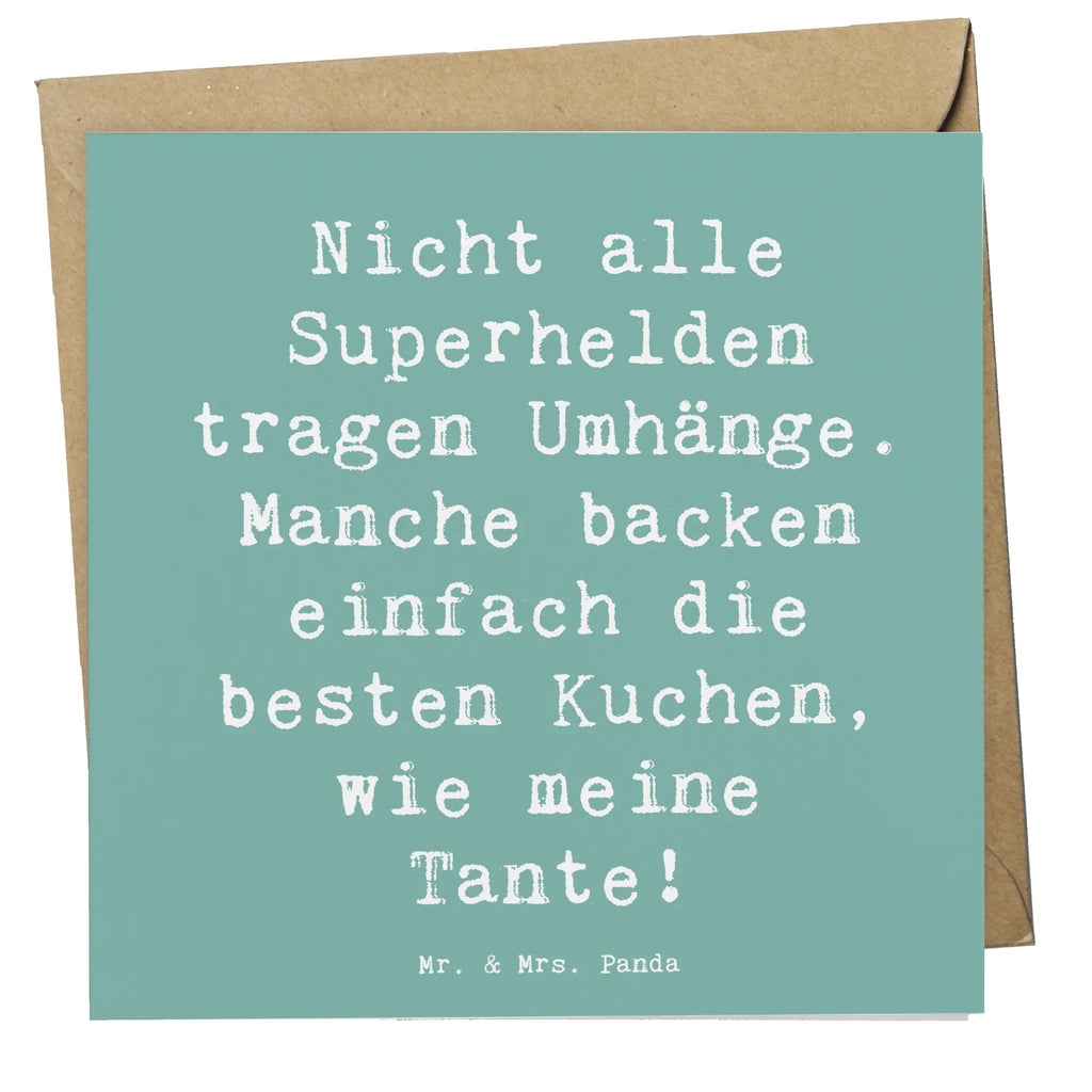 Deluxe Card Saying Nicht alle Superhelden tragen Umhänge. Manche backen einfach die besten Kuchen, wie meine Tante! Geburtstagskarte, Grußkarte, Klappkarte, Karte, Hochwertige Grußkarte, Hochwertige Klappkarte, Einladungskarte, Glückwunschkarte, Hochzeitskarte, Familie, Vatertag, Muttertag, Bruder, Schwester, Mama, Papa, Oma, Opa