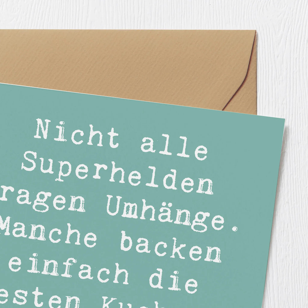 Deluxe Card Saying Nicht alle Superhelden tragen Umhänge. Manche backen einfach die besten Kuchen, wie meine Tante! Geburtstagskarte, Grußkarte, Klappkarte, Karte, Hochwertige Grußkarte, Hochwertige Klappkarte, Einladungskarte, Glückwunschkarte, Hochzeitskarte, Familie, Vatertag, Muttertag, Bruder, Schwester, Mama, Papa, Oma, Opa