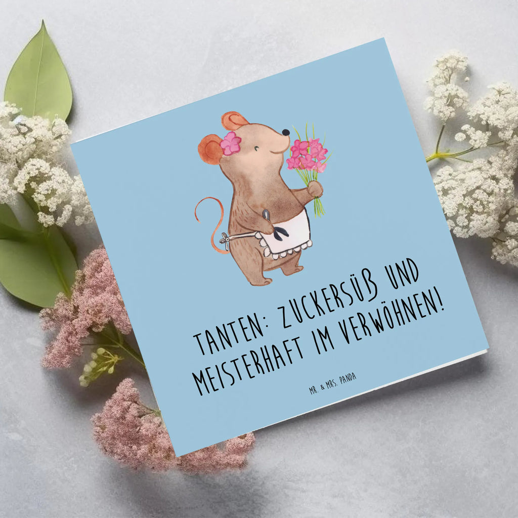 Deluxe Card Tanten: Zuckersüß und meisterhaft im Verwöhnen! Hochwertige Grußkarte, Hochwertige Klappkarte, Einladungskarte, Hochzeitskarte, Grußkarte, Karte, Glückwunschkarte, Geburtstagskarte, Klappkarte, Familie, Vatertag, Muttertag, Bruder, Schwester, Mama, Papa, Oma, Opa