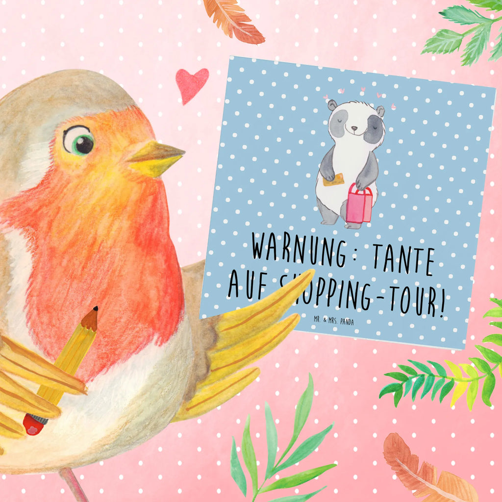 Deluxe Karte Tante Shopping Hochwertige Klappkarte, Grußkarte, Karte, Glückwunschkarte, Hochzeitskarte, Geburtstagskarte, Hochwertige Grußkarte, Einladungskarte, Klappkarte, Familie, Vatertag, Muttertag, Bruder, Schwester, Mama, Papa, Oma, Opa