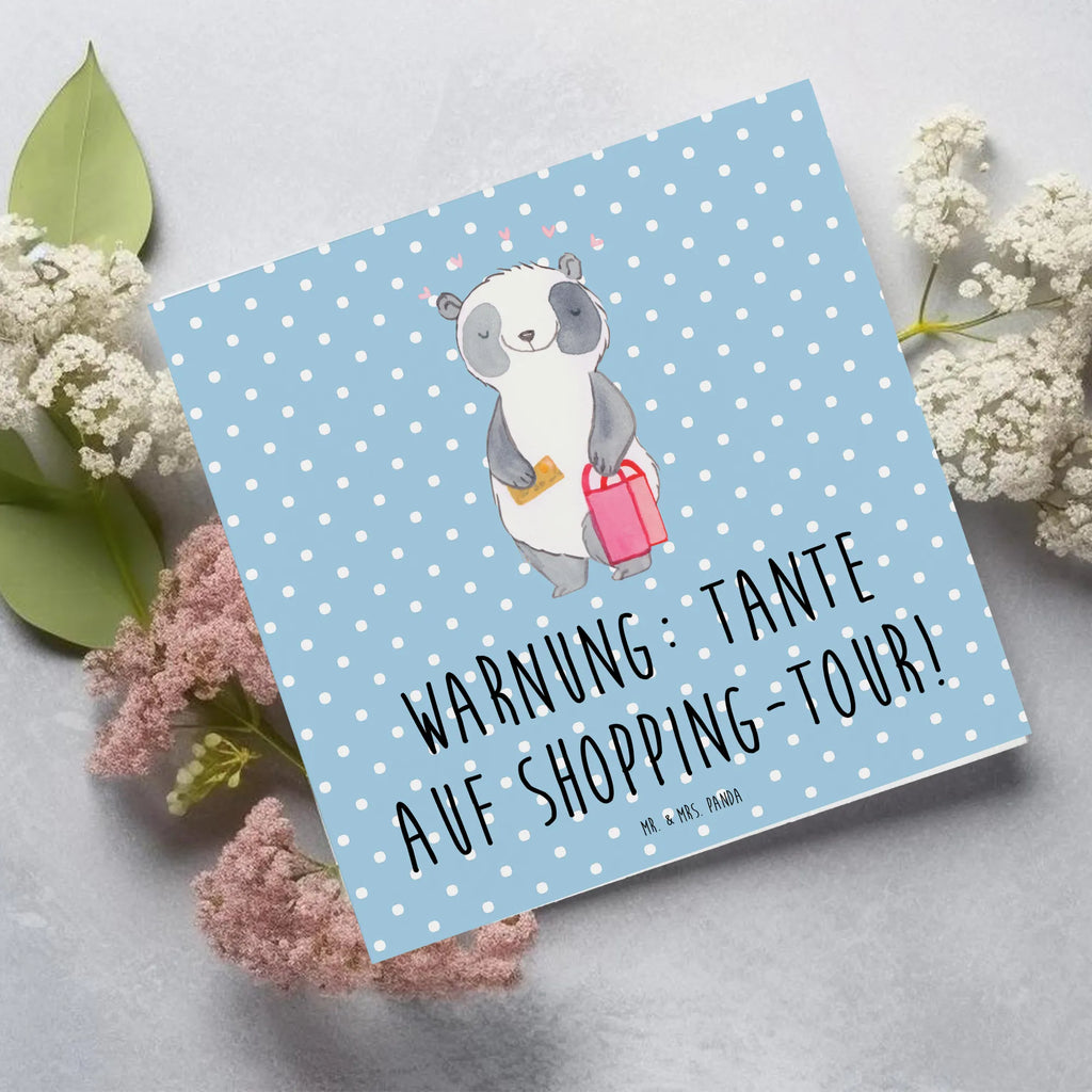 Deluxe Karte Tante Shopping Hochwertige Klappkarte, Grußkarte, Karte, Glückwunschkarte, Hochzeitskarte, Geburtstagskarte, Hochwertige Grußkarte, Einladungskarte, Klappkarte, Familie, Vatertag, Muttertag, Bruder, Schwester, Mama, Papa, Oma, Opa