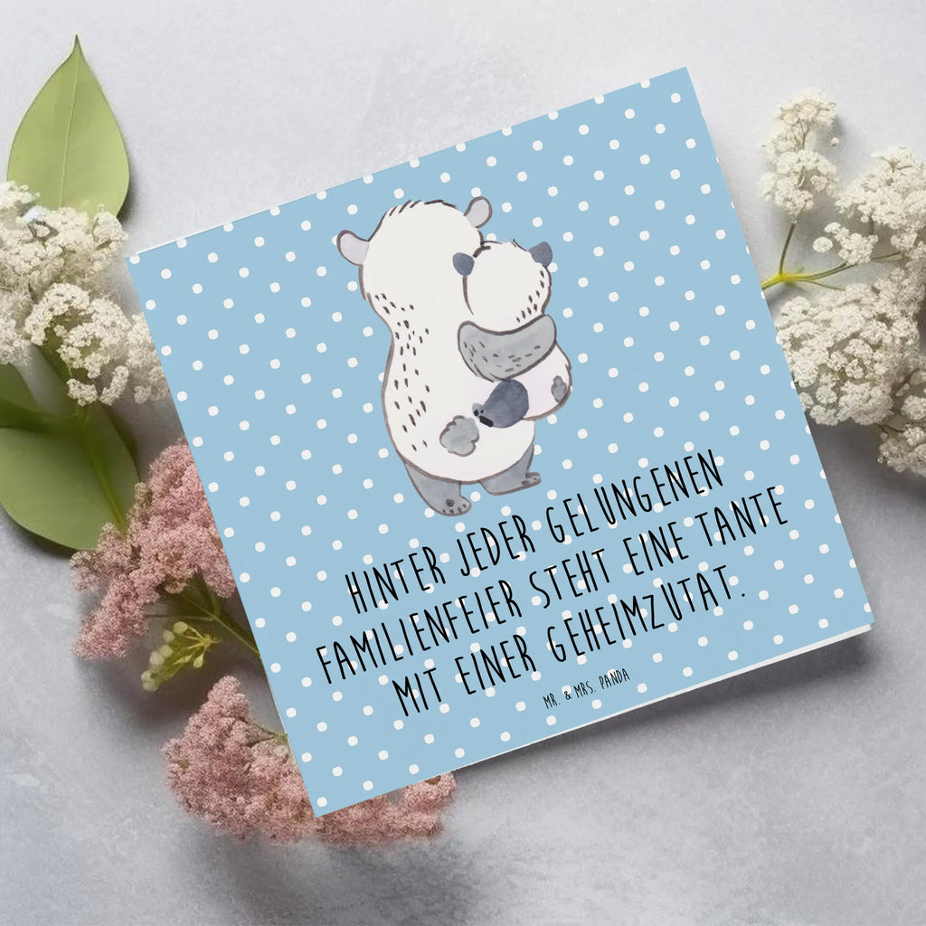 Deluxe Karte Tante Geheimzutat Klappkarte, Grußkarte, Karte, Glückwunschkarte, Geburtstagskarte, Hochzeitskarte, Hochwertige Klappkarte, Hochwertige Grußkarte, Einladungskarte, Familie, Vatertag, Muttertag, Bruder, Schwester, Mama, Papa, Oma, Opa