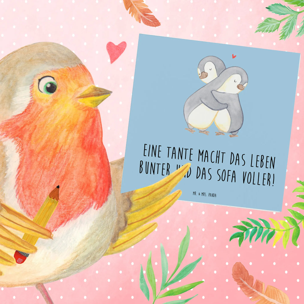 Deluxe Card Eine Tante macht das Leben bunter und das Sofa voller! Hochwertige Grußkarte, Grußkarte, Karte, Hochwertige Klappkarte, Hochzeitskarte, Geburtstagskarte, Klappkarte, Glückwunschkarte, Einladungskarte, Familie, Vatertag, Muttertag, Bruder, Schwester, Mama, Papa, Oma, Opa