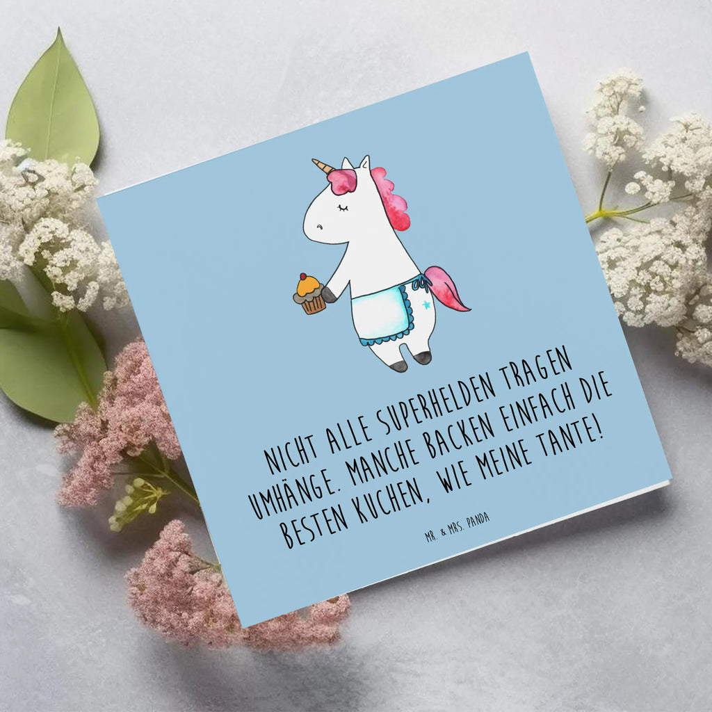 Deluxe Card Nicht alle Superhelden tragen Umhänge. Manche backen einfach die besten Kuchen, wie meine Tante! Klappkarte, Karte, Hochzeitskarte, Geburtstagskarte, Grußkarte, Glückwunschkarte, Hochwertige Grußkarte, Einladungskarte, Hochwertige Klappkarte, Familie, Vatertag, Muttertag, Bruder, Schwester, Mama, Papa, Oma, Opa