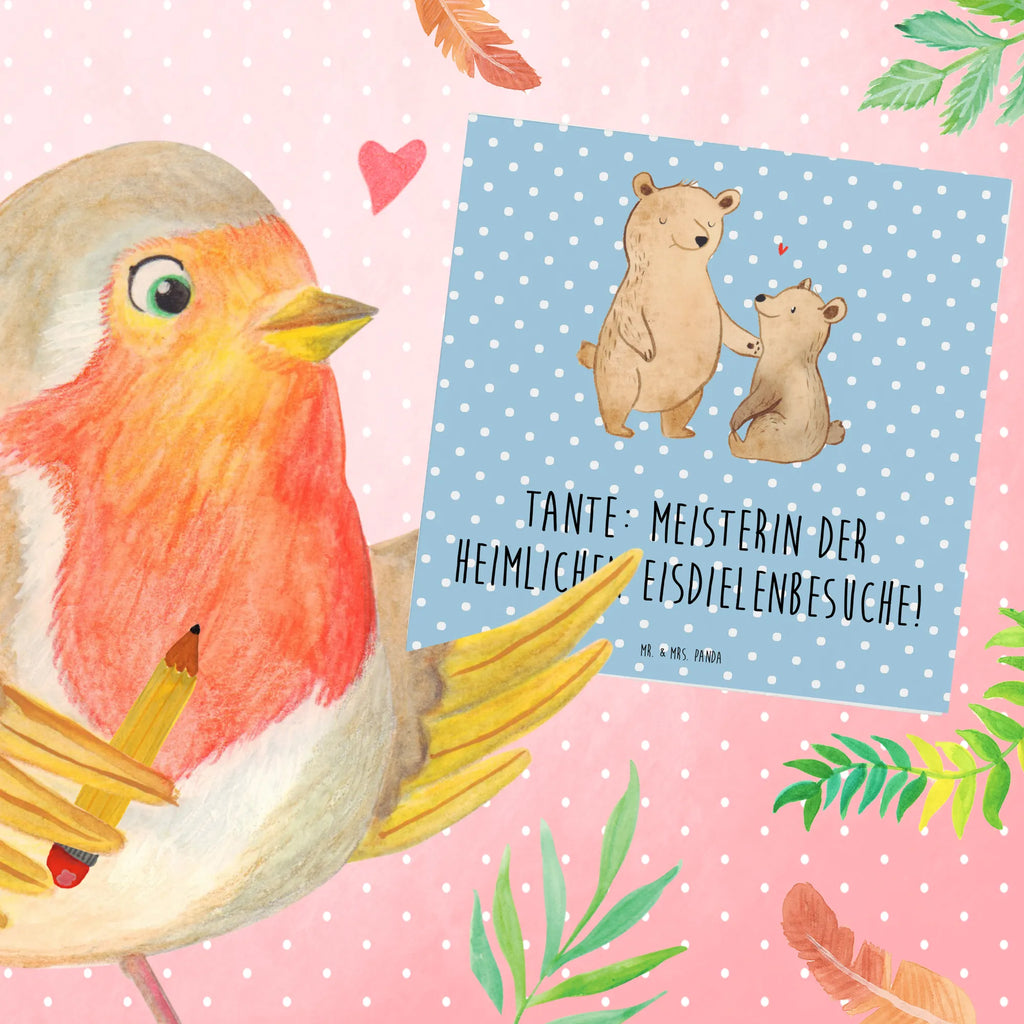 Deluxe Karte Tante Eisdielenmeisterin Grußkarte, Einladungskarte, Hochwertige Grußkarte, Klappkarte, Karte, Hochwertige Klappkarte, Hochzeitskarte, Geburtstagskarte, Glückwunschkarte, Familie, Vatertag, Muttertag, Bruder, Schwester, Mama, Papa, Oma, Opa