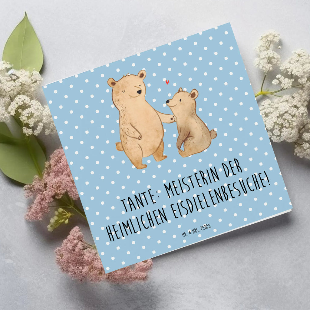 Deluxe Karte Tante Eisdielenmeisterin Grußkarte, Einladungskarte, Hochwertige Grußkarte, Klappkarte, Karte, Hochwertige Klappkarte, Hochzeitskarte, Geburtstagskarte, Glückwunschkarte, Familie, Vatertag, Muttertag, Bruder, Schwester, Mama, Papa, Oma, Opa