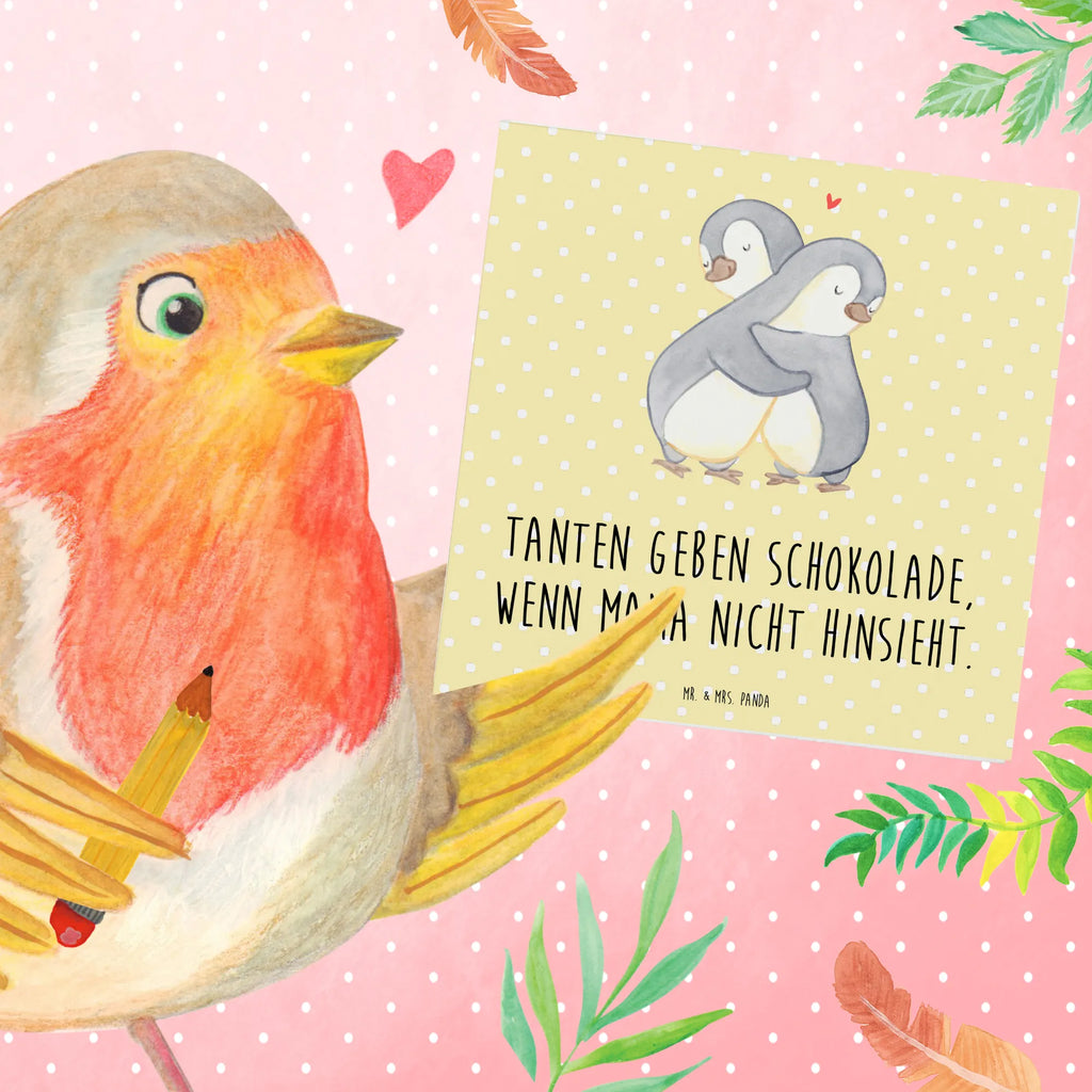 Deluxe Karte Tanten geben Schokolade, wenn Mama nicht hinsieht. Hochwertige Klappkarte, Klappkarte, Grußkarte, Hochzeitskarte, Einladungskarte, Glückwunschkarte, Hochwertige Grußkarte, Karte, Geburtstagskarte, Familie, Vatertag, Muttertag, Bruder, Schwester, Mama, Papa, Oma, Opa