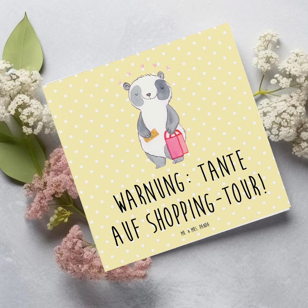 Deluxe Karte Tante Shopping Hochwertige Klappkarte, Grußkarte, Karte, Glückwunschkarte, Hochzeitskarte, Geburtstagskarte, Hochwertige Grußkarte, Einladungskarte, Klappkarte, Familie, Vatertag, Muttertag, Bruder, Schwester, Mama, Papa, Oma, Opa