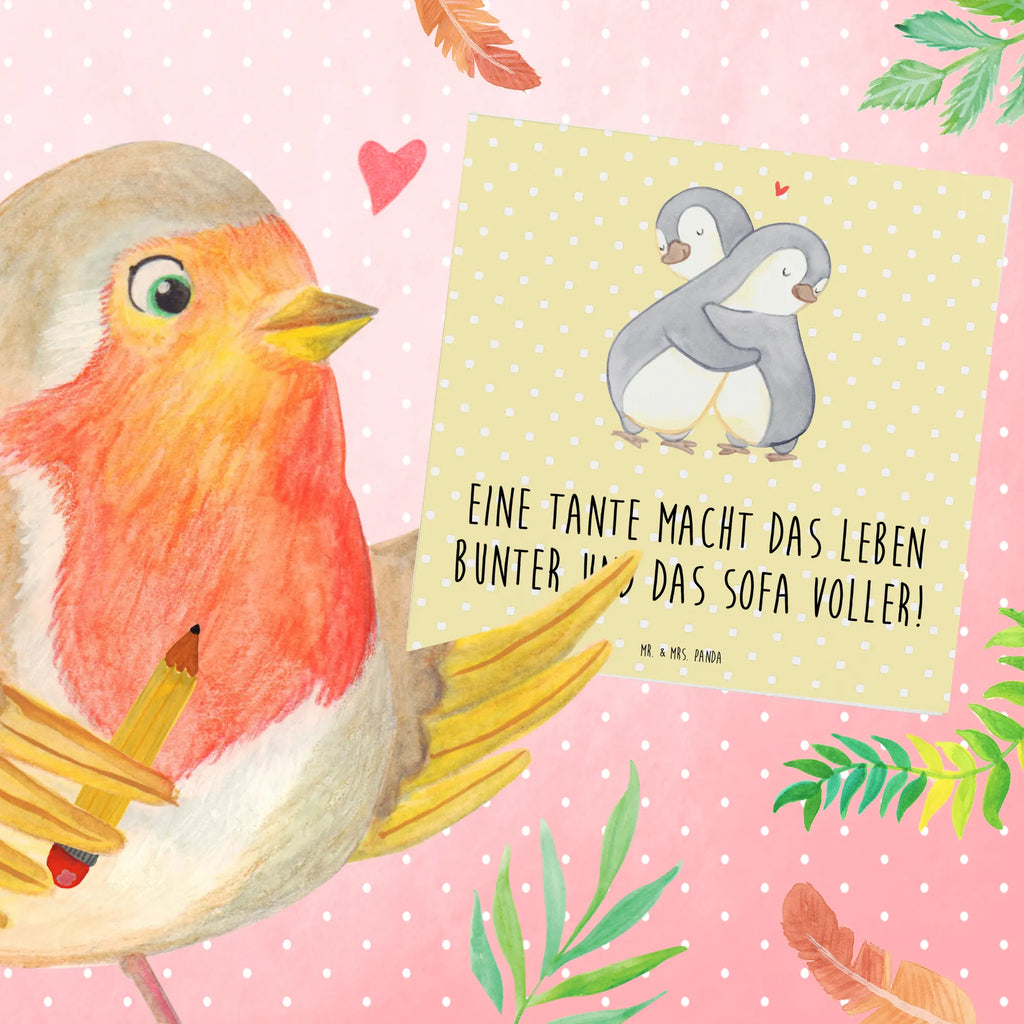 Deluxe Card Eine Tante macht das Leben bunter und das Sofa voller! Hochwertige Grußkarte, Grußkarte, Karte, Hochwertige Klappkarte, Hochzeitskarte, Geburtstagskarte, Klappkarte, Glückwunschkarte, Einladungskarte, Familie, Vatertag, Muttertag, Bruder, Schwester, Mama, Papa, Oma, Opa
