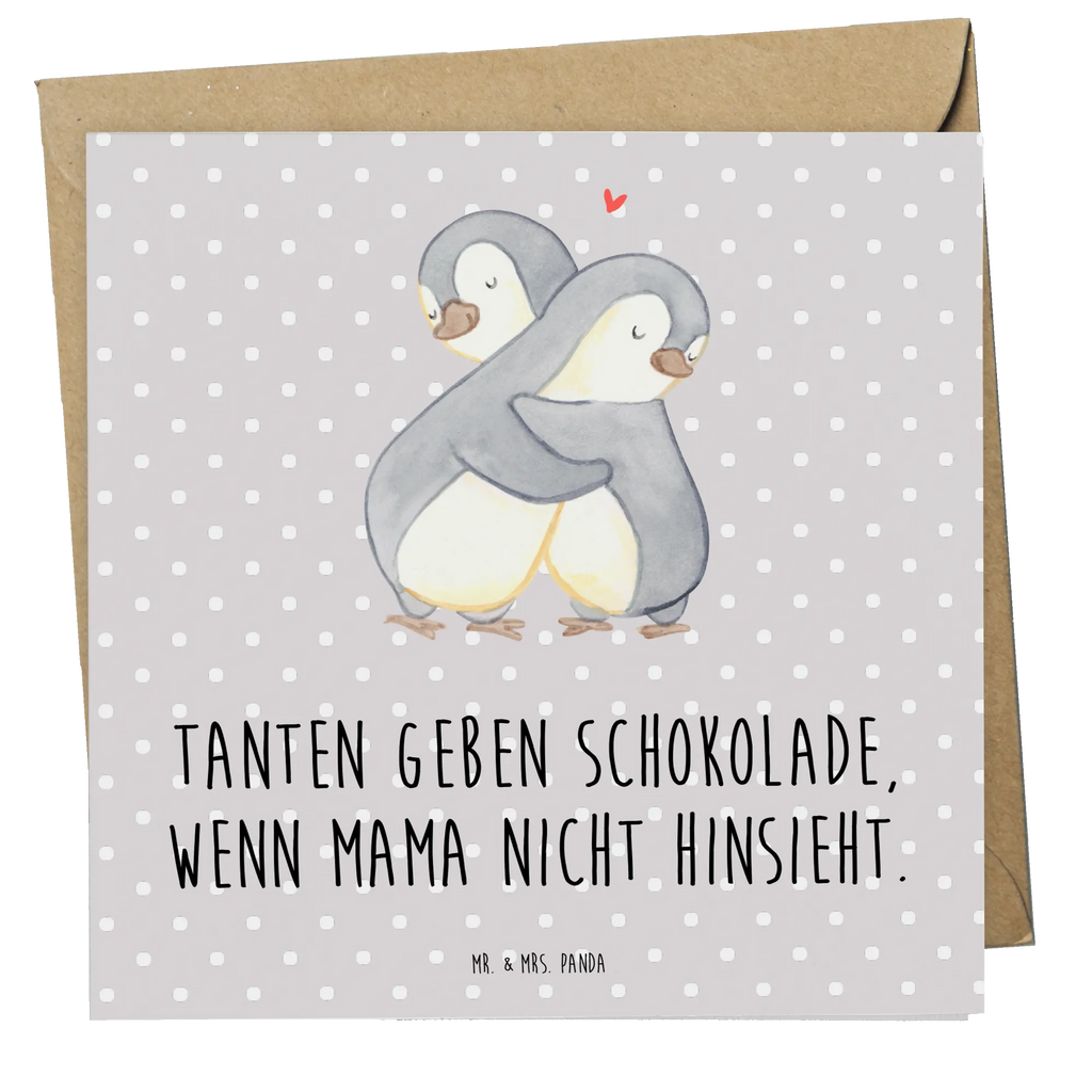 Deluxe Karte Tanten geben Schokolade, wenn Mama nicht hinsieht. Hochwertige Klappkarte, Klappkarte, Grußkarte, Hochzeitskarte, Einladungskarte, Glückwunschkarte, Hochwertige Grußkarte, Karte, Geburtstagskarte, Familie, Vatertag, Muttertag, Bruder, Schwester, Mama, Papa, Oma, Opa