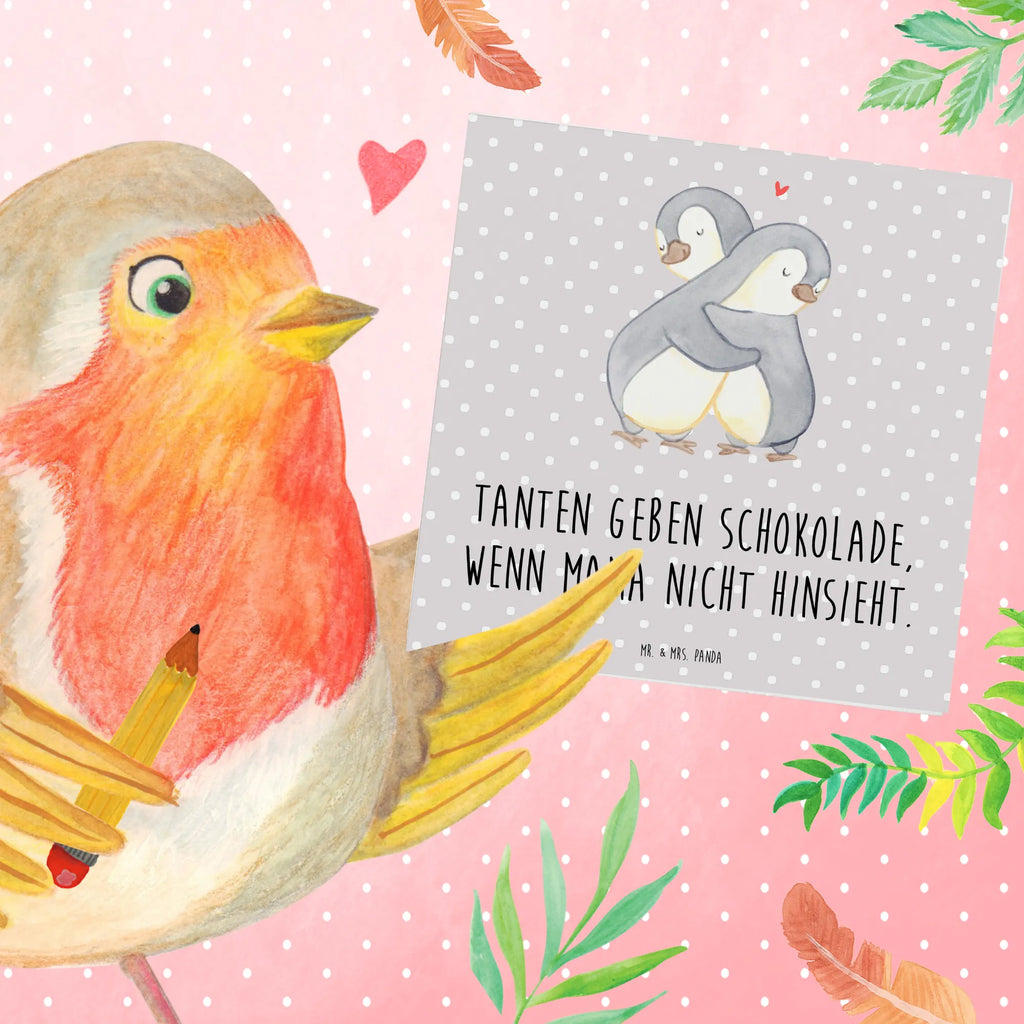 Deluxe Karte Tanten geben Schokolade, wenn Mama nicht hinsieht. Hochwertige Klappkarte, Klappkarte, Grußkarte, Hochzeitskarte, Einladungskarte, Glückwunschkarte, Hochwertige Grußkarte, Karte, Geburtstagskarte, Familie, Vatertag, Muttertag, Bruder, Schwester, Mama, Papa, Oma, Opa