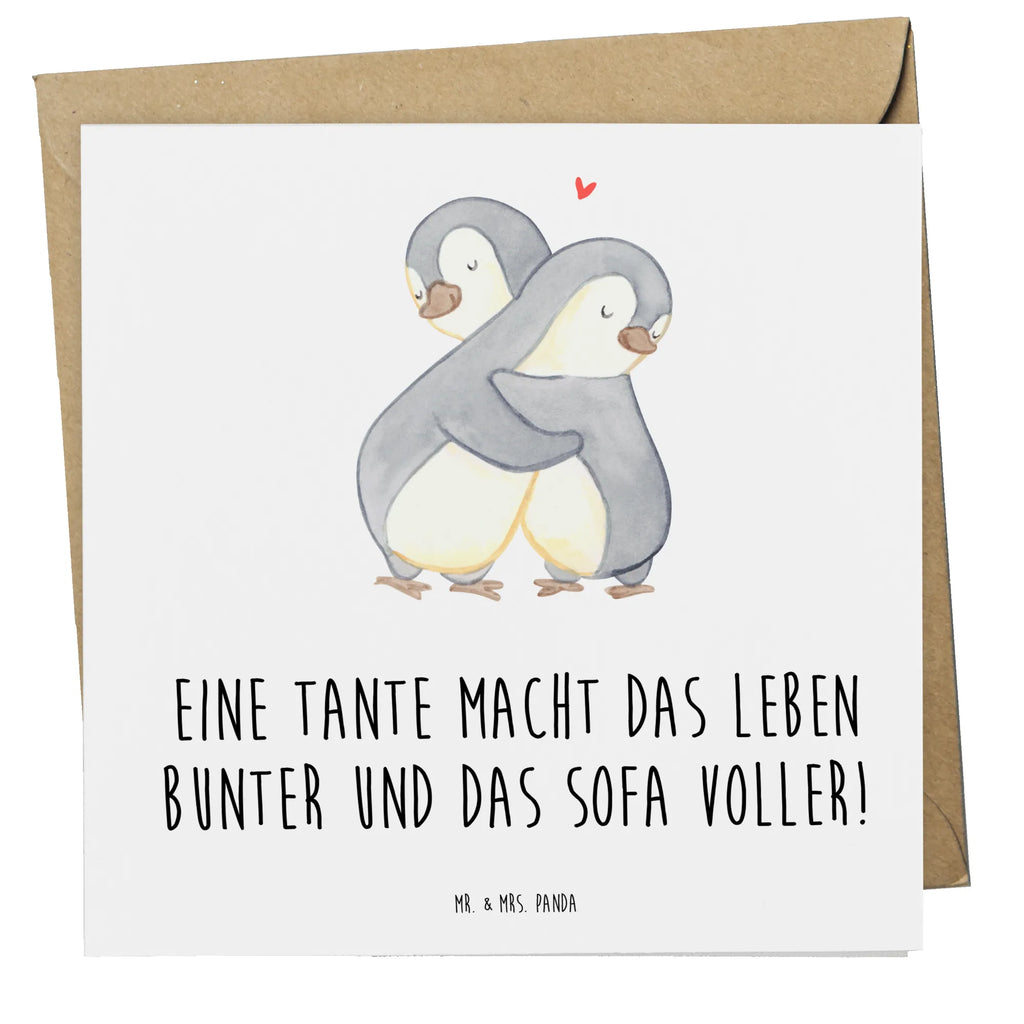 Deluxe Card Eine Tante macht das Leben bunter und das Sofa voller! Hochwertige Grußkarte, Grußkarte, Karte, Hochwertige Klappkarte, Hochzeitskarte, Geburtstagskarte, Klappkarte, Glückwunschkarte, Einladungskarte, Familie, Vatertag, Muttertag, Bruder, Schwester, Mama, Papa, Oma, Opa