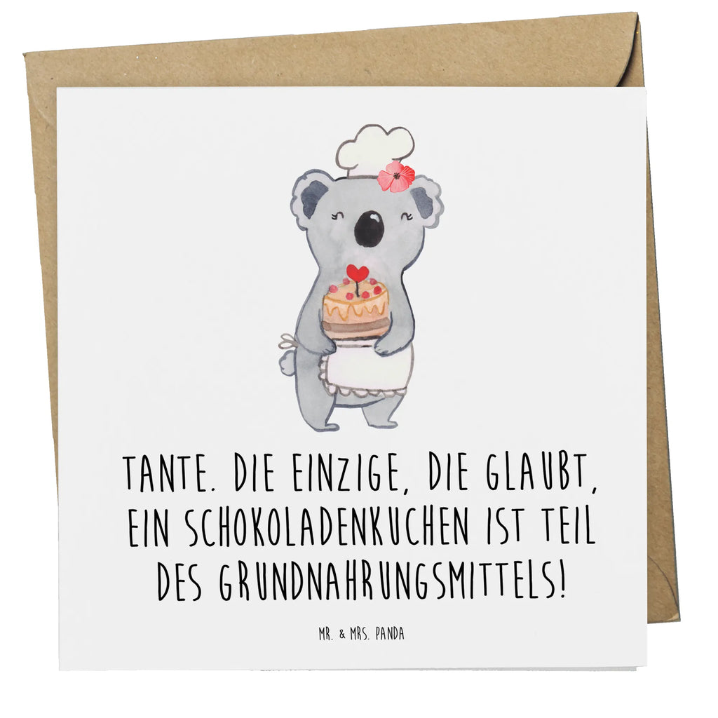 Deluxe Card Tante. Die einzige, die glaubt, ein Schokoladenkuchen ist Teil des Grundnahrungsmittels! Glückwunschkarte, Karte, Einladungskarte, Hochzeitskarte, Klappkarte, Geburtstagskarte, Grußkarte, Hochwertige Klappkarte, Hochwertige Grußkarte, Familie, Vatertag, Muttertag, Bruder, Schwester, Mama, Papa, Oma, Opa