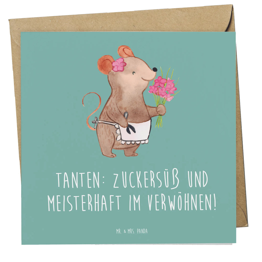 Deluxe Card Tanten: Zuckersüß und meisterhaft im Verwöhnen! Hochwertige Grußkarte, Hochwertige Klappkarte, Einladungskarte, Hochzeitskarte, Grußkarte, Karte, Glückwunschkarte, Geburtstagskarte, Klappkarte, Familie, Vatertag, Muttertag, Bruder, Schwester, Mama, Papa, Oma, Opa