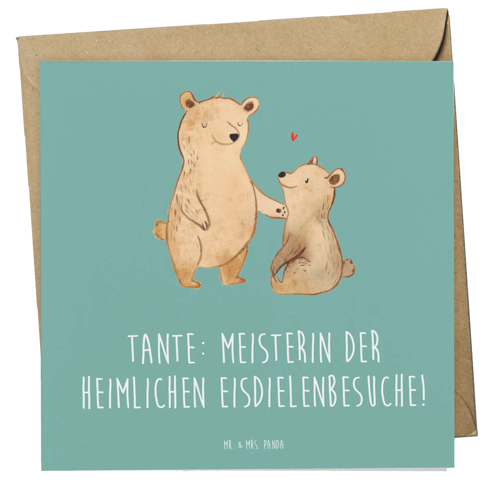 Deluxe Karte Tante Eisdielenmeisterin Grußkarte, Einladungskarte, Hochwertige Grußkarte, Klappkarte, Karte, Hochwertige Klappkarte, Hochzeitskarte, Geburtstagskarte, Glückwunschkarte, Familie, Vatertag, Muttertag, Bruder, Schwester, Mama, Papa, Oma, Opa